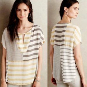 Anthro XL One September Madrigal Striped Top